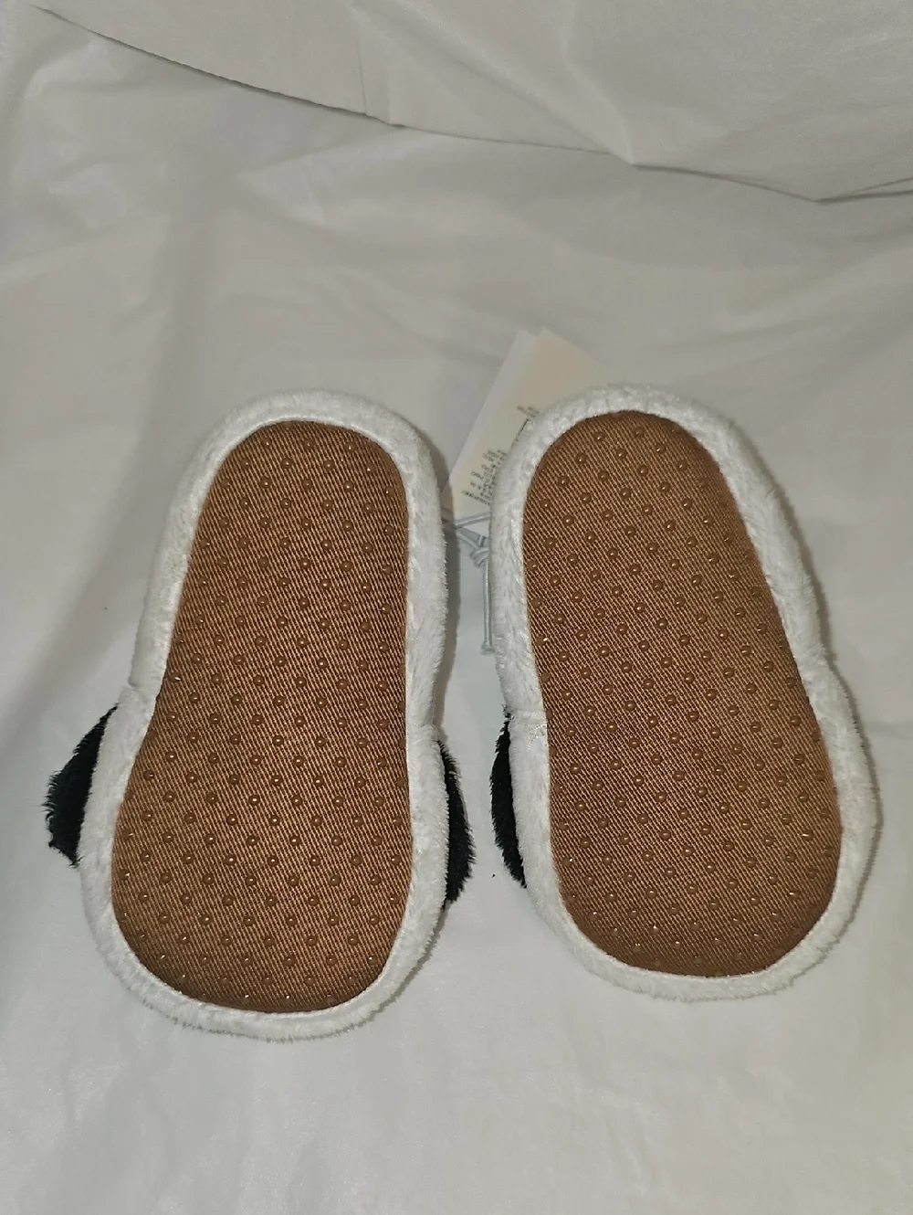 Old Navy Dog Slippers for Baby 6-12 Months White, Black New